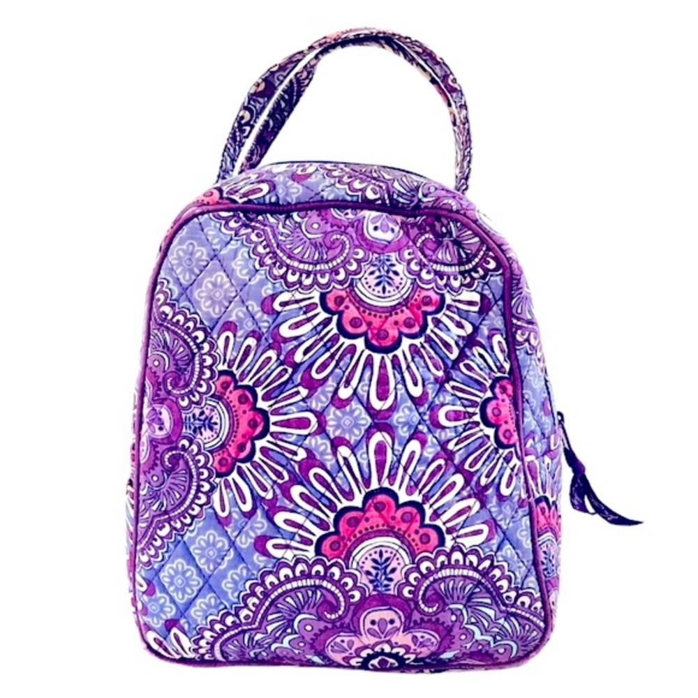 ***SOLD***Vera Bradley Lunch Bunch Bag in Lilac Tapestry Insulated Quilted - Picture 7 of 14